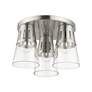 4_3 Light Brushed Nickel Flush Mount more views