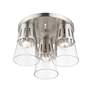 6_3 Light Brushed Nickel Flush Mount more views