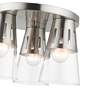 7_3 Light Brushed Nickel Flush Mount more views