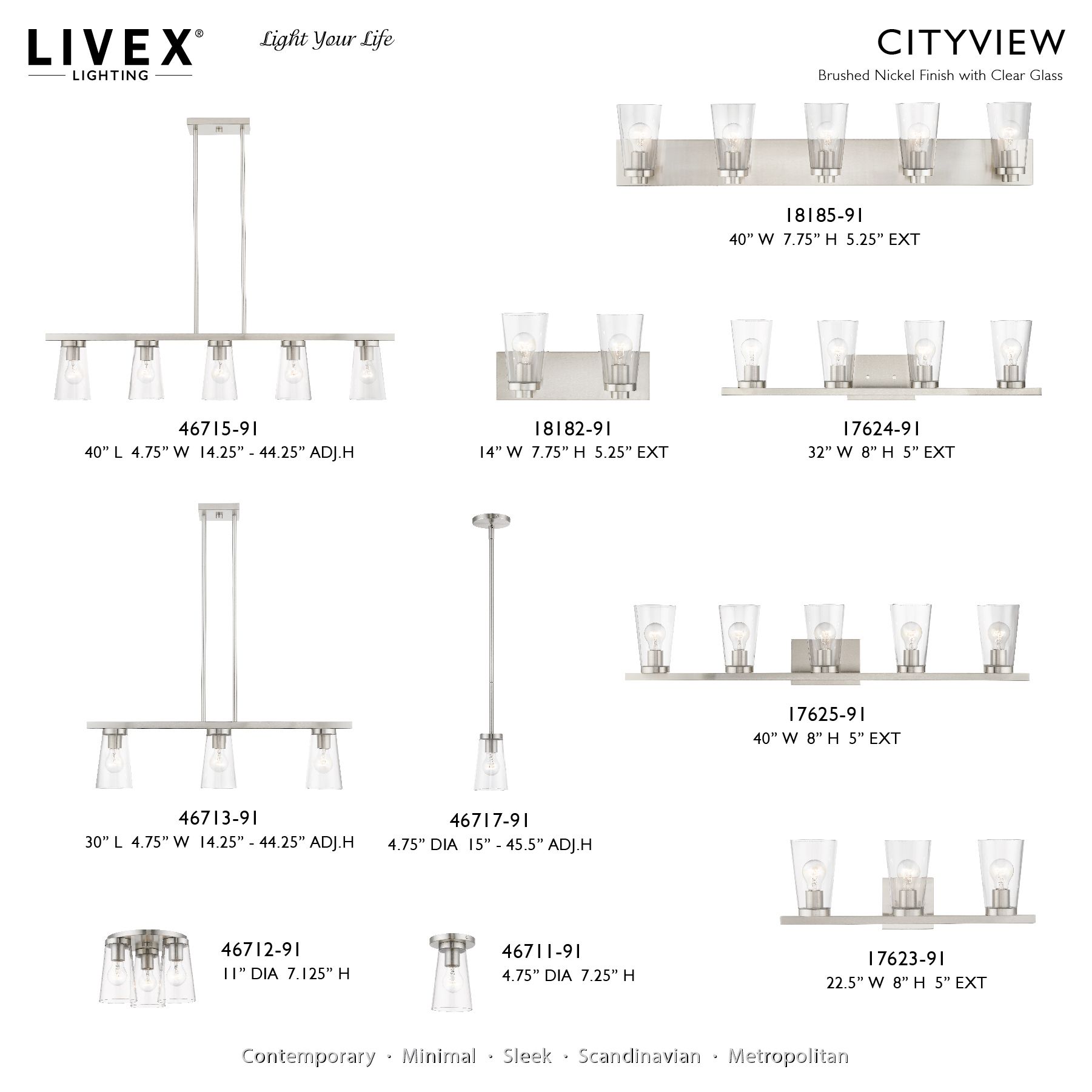 3 Light Brushed Nickel Large Flush Mount