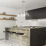 3_3 Light Brushed Nickel Linear Chandelier more views