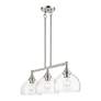 6_3 Light Brushed Nickel Linear Chandelier more views