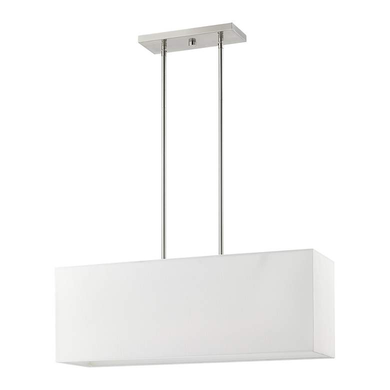Image 3 3 Light Brushed Nickel Linear Chandelier more views