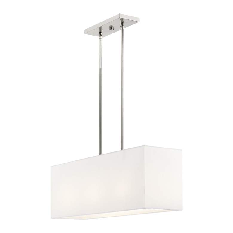 Image 6 3 Light Brushed Nickel Linear Chandelier more views