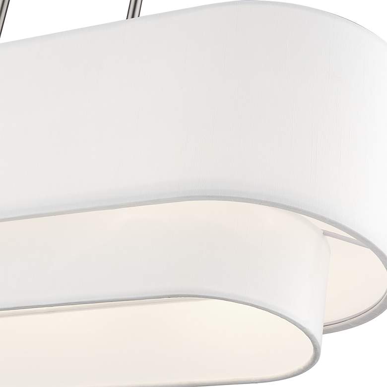 Image 5 3 Light Brushed Nickel Medium Linear Chandelier more views