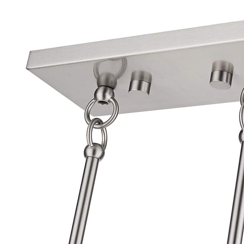 Image 6 3 Light Brushed Nickel Medium Linear Chandelier more views