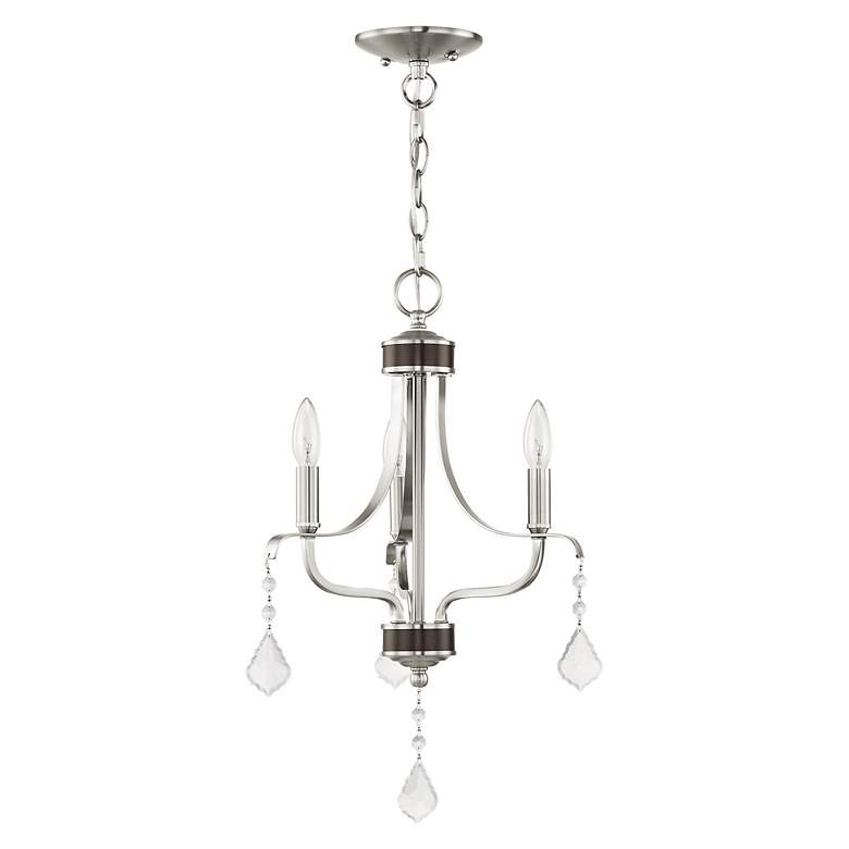 Image 3 3 Light Brushed Nickel Mini Chandelier more views