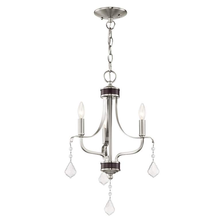 Image 4 3 Light Brushed Nickel Mini Chandelier more views