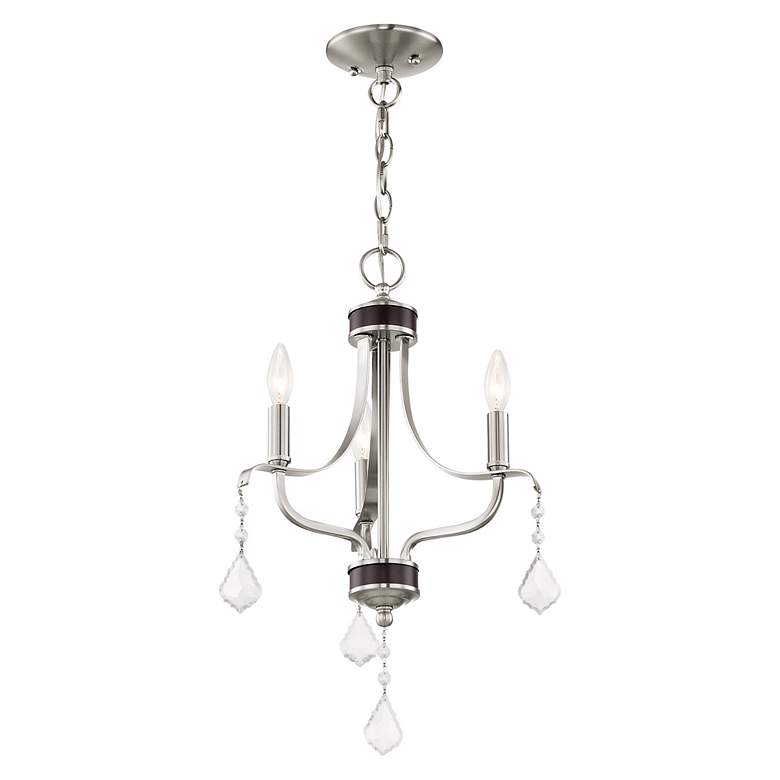 Image 5 3 Light Brushed Nickel Mini Chandelier more views