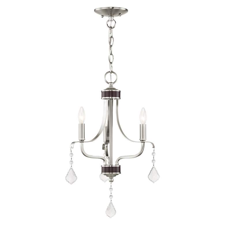Image 6 3 Light Brushed Nickel Mini Chandelier more views