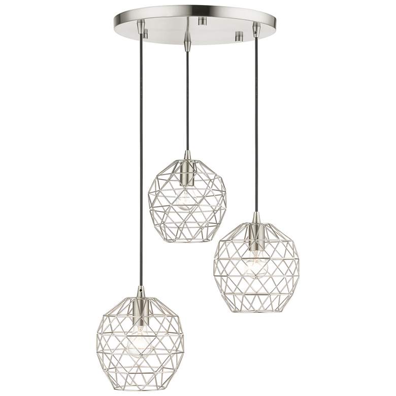 Image 1 3 Light Brushed Nickel Pendant