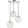 2_3 Light Brushed Nickel Pendant