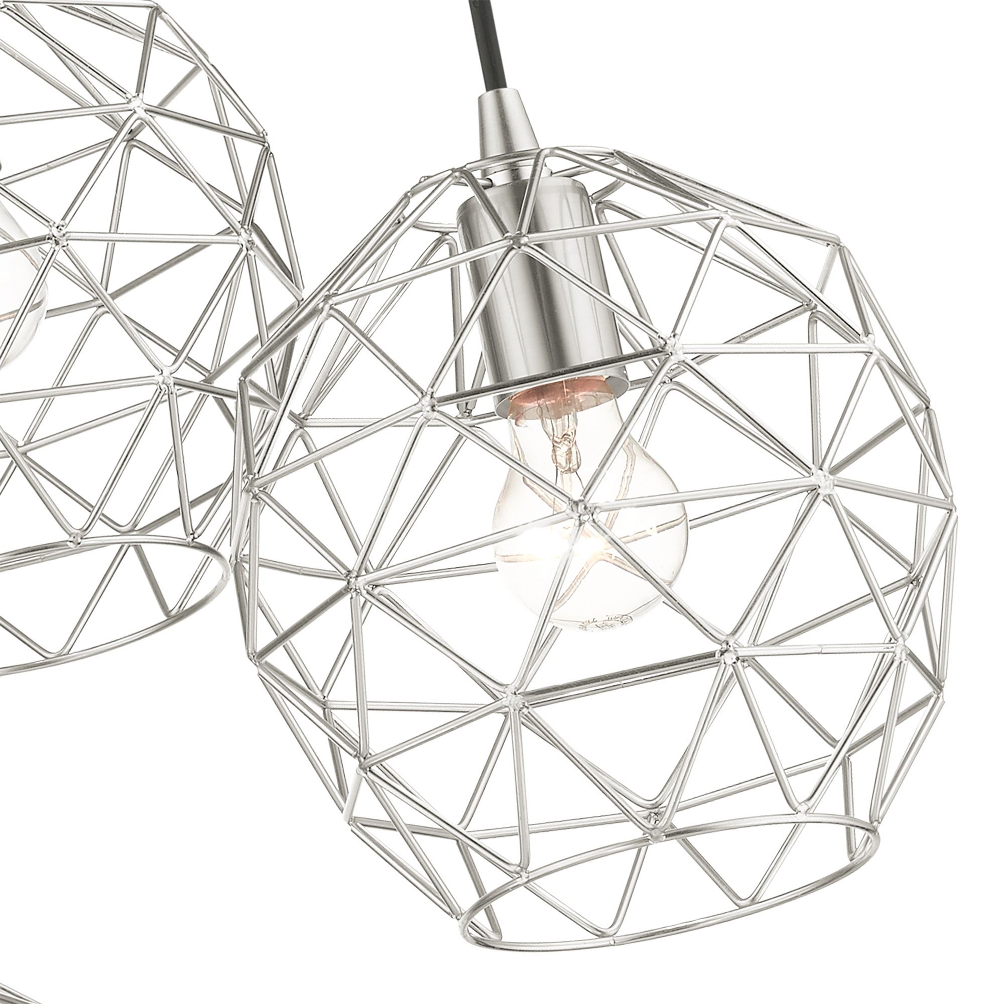 3 Light Brushed Nickel Pendant