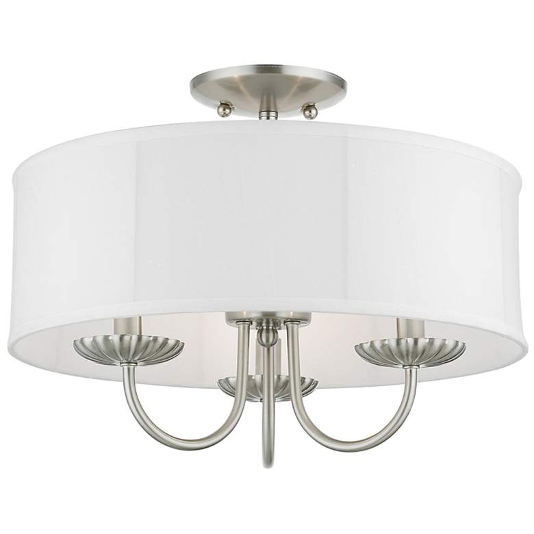 Image 3 3 Light Brushed Nickel Semi-Flush Mount more views