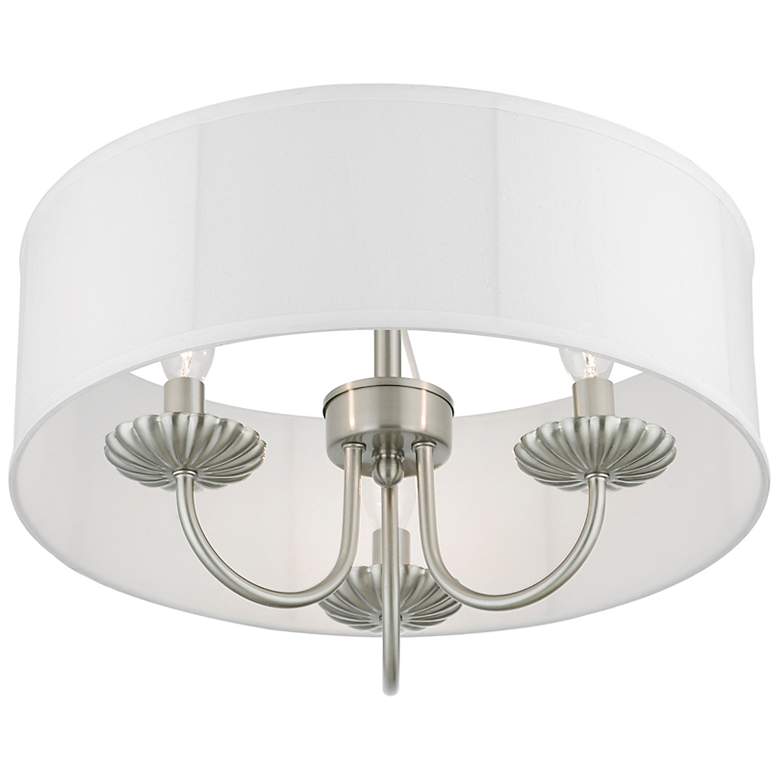 Image 5 3 Light Brushed Nickel Semi-Flush Mount more views