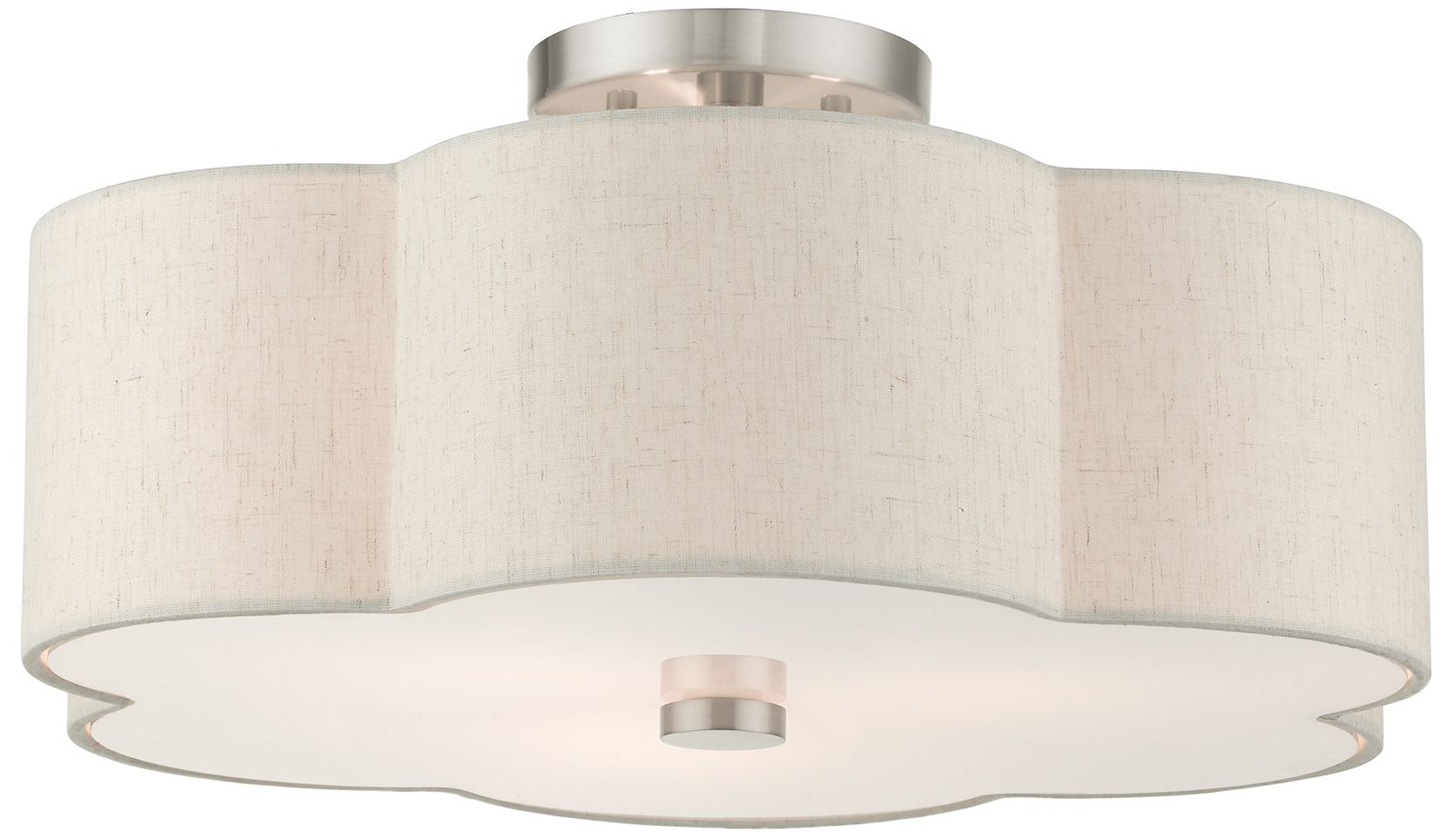 Image 6 3 Light Brushed Nickel Semi Flush more views