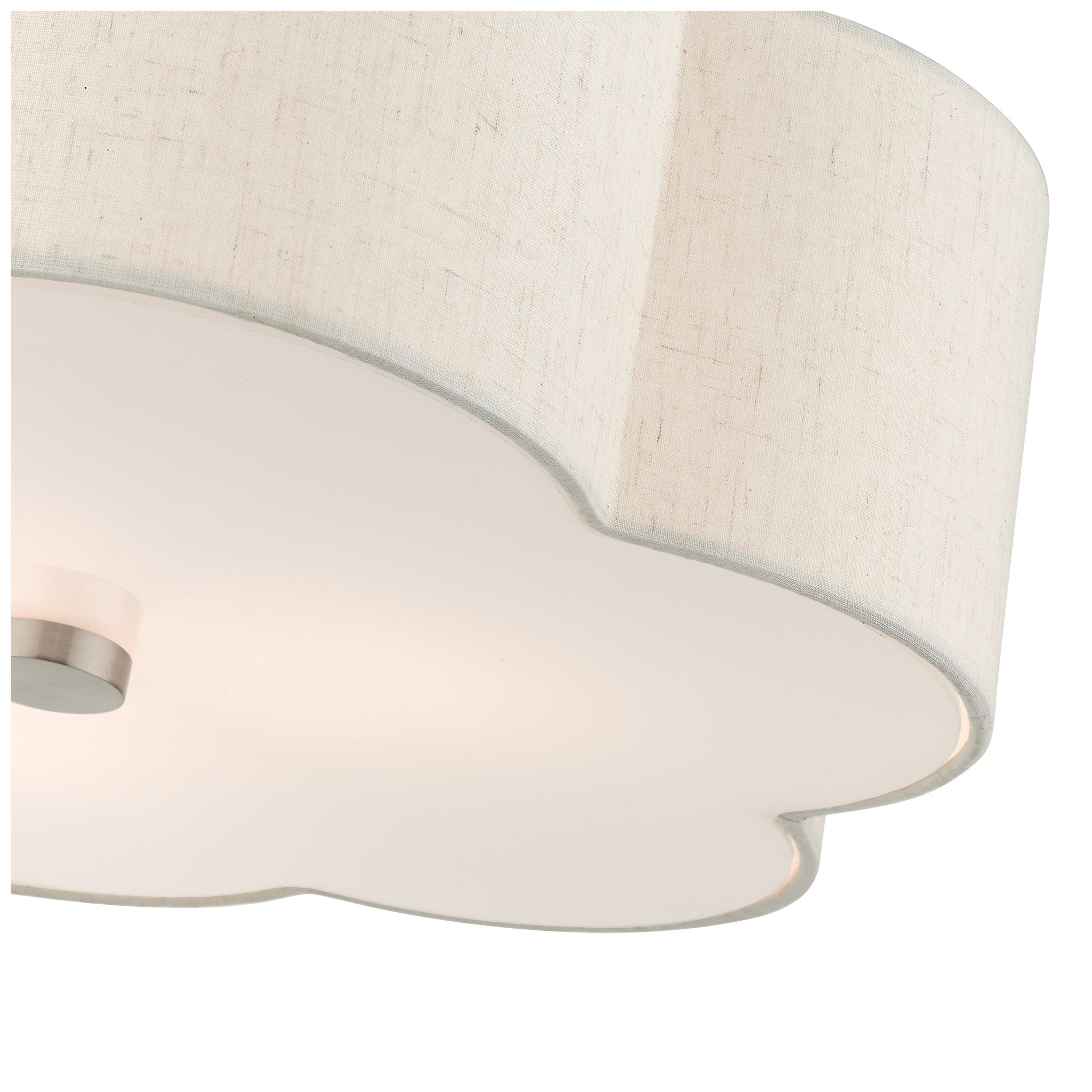 Image 7 3 Light Brushed Nickel Semi Flush more views