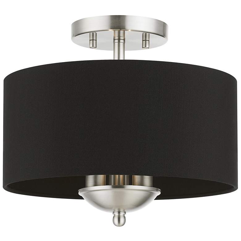 Image 1 3 Light Brushed Nickel Semi-Flush