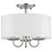 3 Light Brushed Nickel Semi-Flush