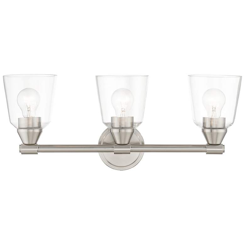 Image 2 3 Light Brushed Nickel Vanity Sconce