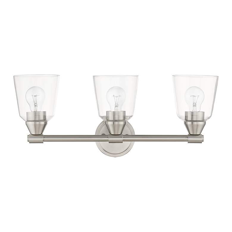Image 3 3 Light Brushed Nickel Vanity Sconce more views