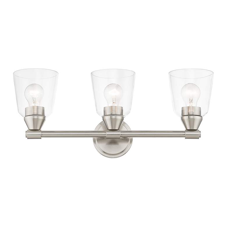 Image 5 3 Light Brushed Nickel Vanity Sconce more views