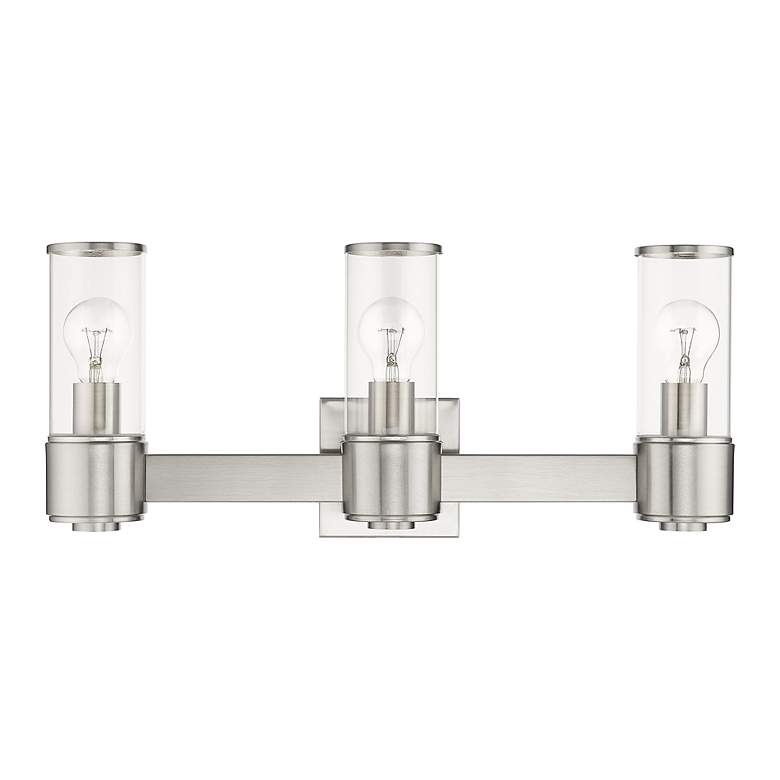 Image 3 3 Light Brushed Nickel Vanity Sconce more views