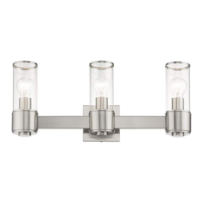 Image 4 3 Light Brushed Nickel Vanity Sconce more views