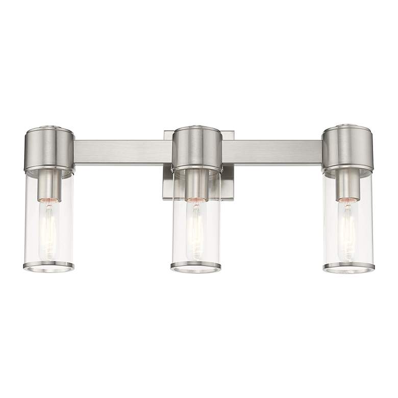 Image 5 3 Light Brushed Nickel Vanity Sconce more views