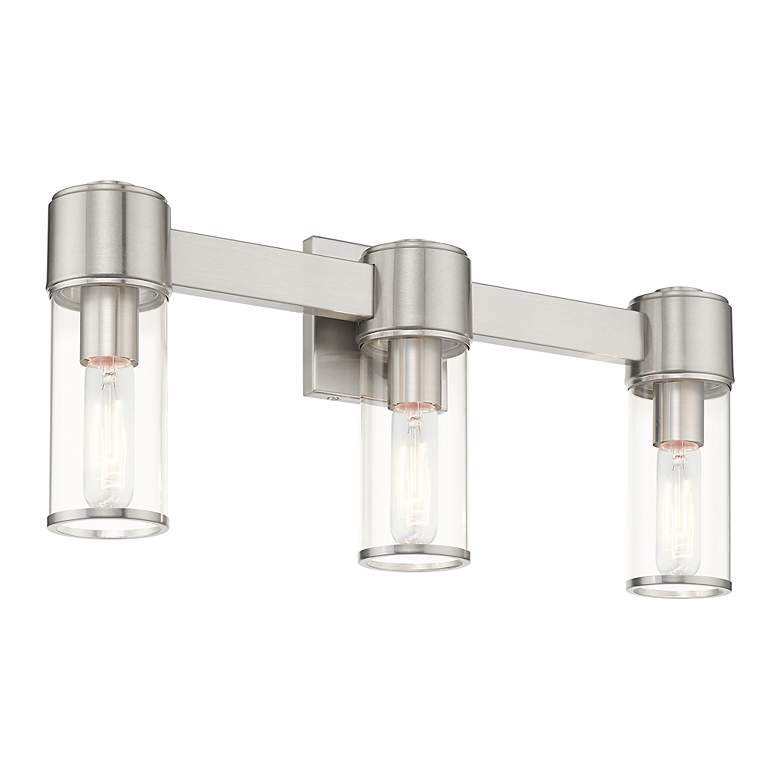 Image 7 3 Light Brushed Nickel Vanity Sconce more views