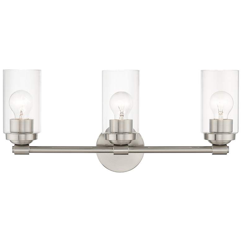 Image 2 3 Light Brushed Nickel Vanity Sconce