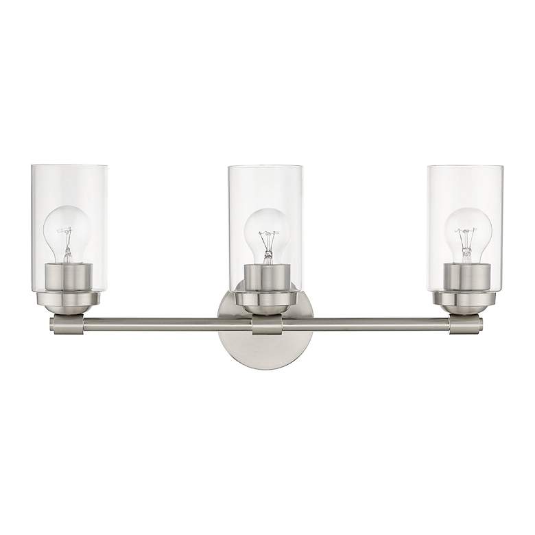 Image 3 3 Light Brushed Nickel Vanity Sconce more views
