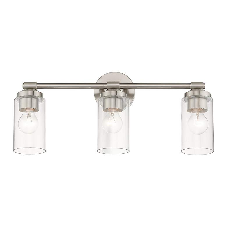 Image 4 3 Light Brushed Nickel Vanity Sconce more views