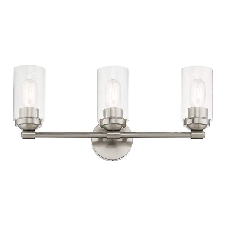 Image 5 3 Light Brushed Nickel Vanity Sconce more views