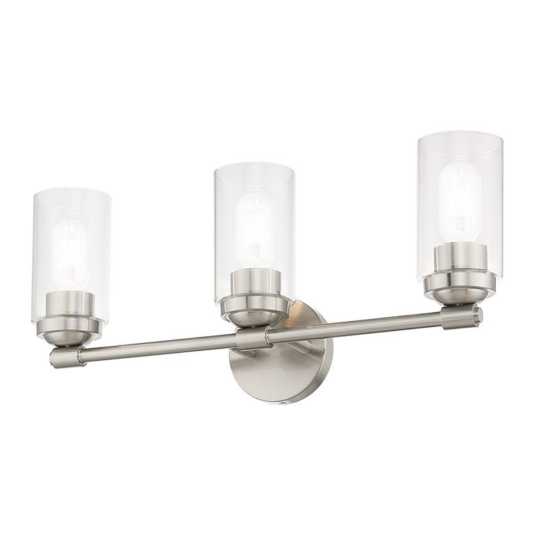 Image 6 3 Light Brushed Nickel Vanity Sconce more views