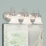 Thumbnail2 of 3 Light Brushed Nickel w/ Polished Chrome Insert Bath Light