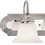 Thumbnail4 of 3 Light Brushed Nickel w/ Polished Chrome Insert Bath Light more views