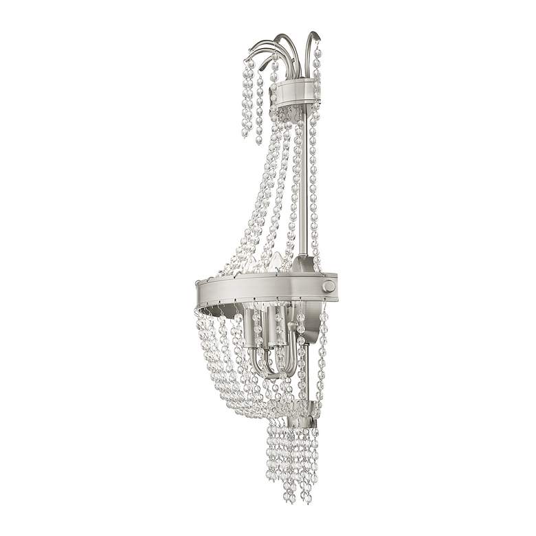 Image 6 3 Light Brushed Nickel Wall Sconce more views