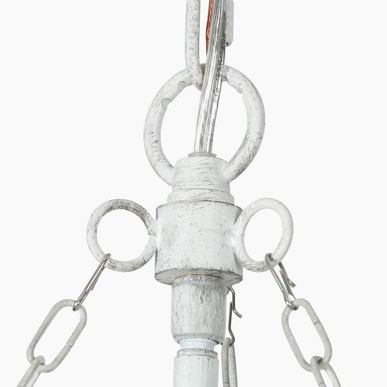 Image 3 3-Light Brushed Vintage White Chandeliers more views