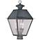 3 Light Charcoal Outdoor Post Top Lantern