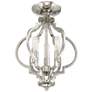 3-Light Convertible Semi-Flush or Pendant in Polished Nickel