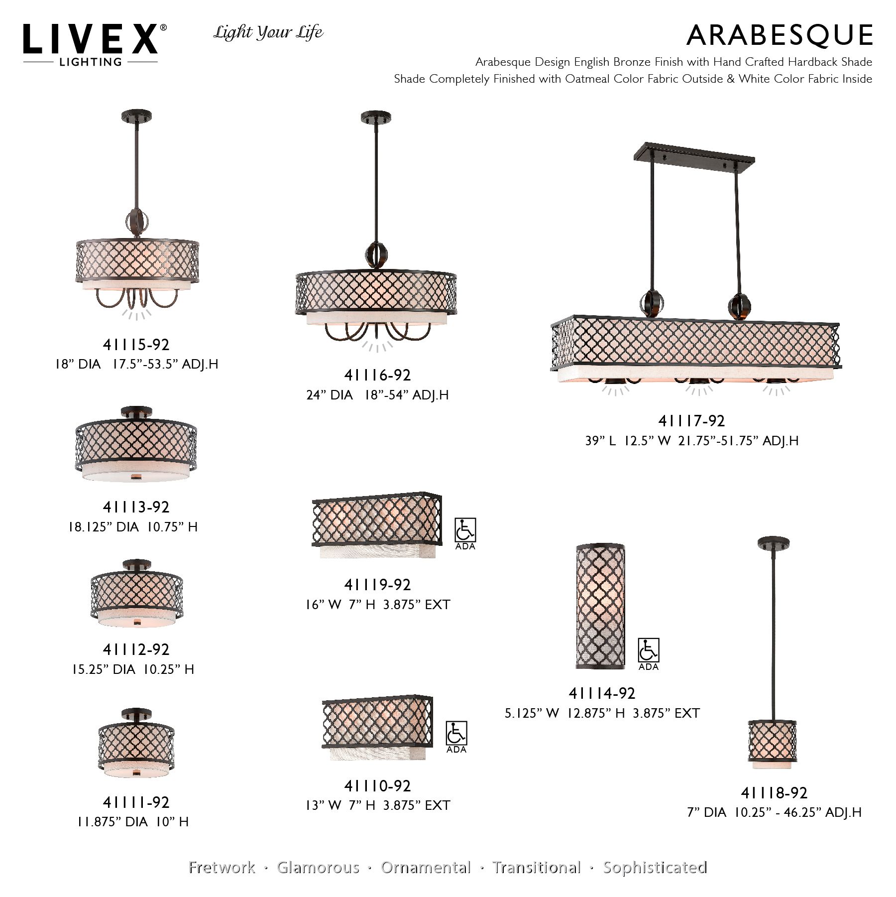 3 Light English Bronze Ceiling Mount