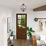 5_3 Light English Bronze Convertible Mini Chandelier/Ceiling Mount more views