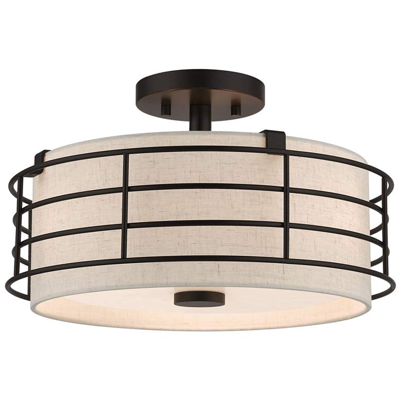 Image 1 3 Light English Bronze Large Semi-Flush