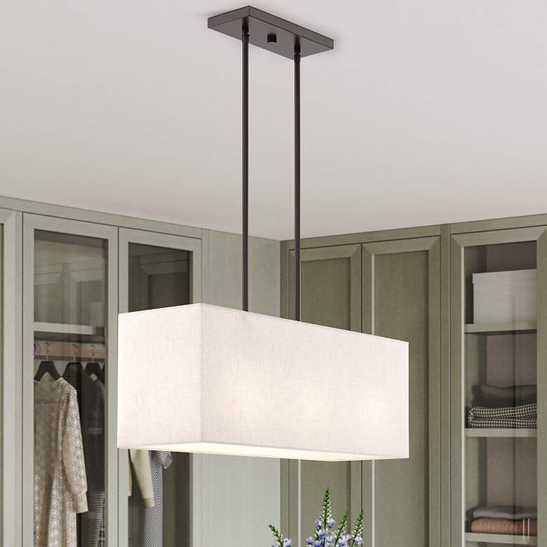 Image 1 3 Light English Bronze Linear Chandelier