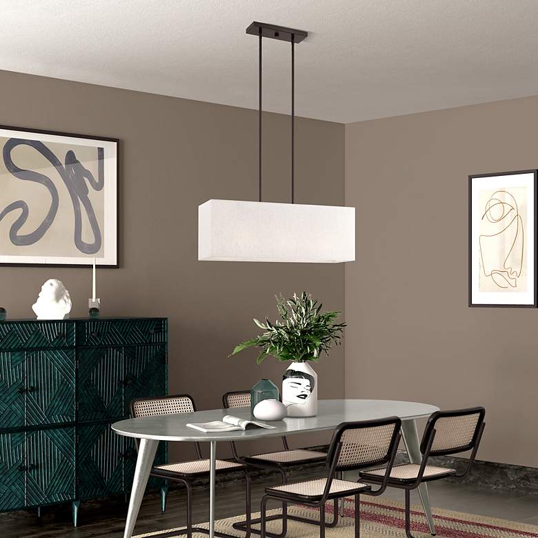 Image 7 3 Light English Bronze Linear Chandelier more views