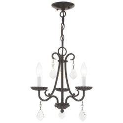 3 Light English Bronze Mini Chandelier