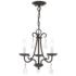 3 Light English Bronze Mini Chandelier