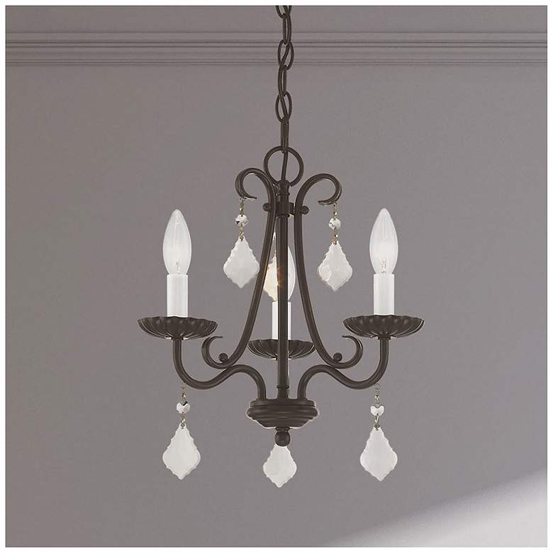 Image 5 3 Light English Bronze Mini Chandelier more views