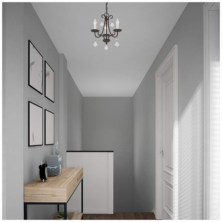 Image 6 3 Light English Bronze Mini Chandelier more views